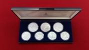 Russland, UDSSR, USSR 4 x 5 und 3 x 10 Rubel Silber Olympische Spiele Moslau PP