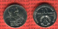 DDR 10 Mark Silbergedenkmünze Gedenkmünze 175. Geburtstag Ludwig Feuerbach