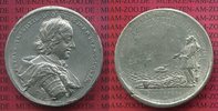 Sachsen Weimar Eisenach, Großherzogtum Versilberte Medaille Blei ? Peter D Große Schiffahrt in der Ostsee Mare Finici Securitas Sig. OK Foto