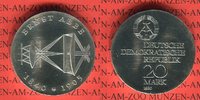 DDR 20 Mark Silbergedenkmünze Gedenkmünze 75. Todestag Ernst Abbe