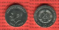 DDR 10 Mark Silbergedenkmünze Gedenkmünze 75. Geburtstag Bertolt Brecht