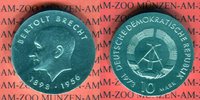 DDR 10 Mark Silbergedenkmünze Gedenkmünze 75. Geburtstag Bertolt Brecht