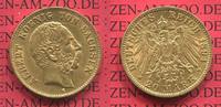 Sachsen, German Empire Kingdom of Saxonia 20 Mark Goldmünze König Albert Kursmünze Circulation Coin