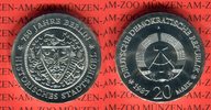 DDR 20 Mark Silbergedenkmünze Gedenkmünze 750 Jahre Berlin Historisches Stadtsiegel