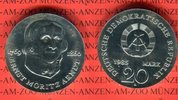DDR 20 Mark Silbergedenkmünze Gedenkmünze 125. Todestag Ernst Moritz Arndt