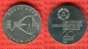 DDR 20 Mark Silbergedenkmünze Gedenkmünze 75. Todestag Ernst Abbe