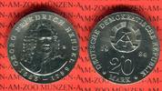 DDR 20 Mark Silbergedenkmünze Gedenkmünze 225. Todestag Georg Friedrich Händel