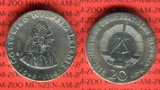DDR 20 Mark Silbergedenkmünze Gedenkmünze 250.Todestag Gottfried Wilhelm Leibniz