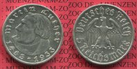 III. Reich 5 Reichsmark Silbermünze 450. Geburtstag von Martin Luther
