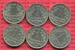 III. Reich 1 Reichsmark Nickel Kursmünze Nickel 5 Münzen A D E F G J