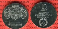 DDR 10 Mark Silbergedenkmünze Gedenkmünze zur Eröffnung des Neuen Gewandhauses Leipzig