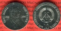 DDR 10 Mark Silbergedenkmünze Gedenkmünze 150. Todestag Carl Maria von Weber