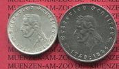 III. Reich Third Reich 2 und 5 Mark Schiller Friedrich Schiller 2 Münzen Satz 2 Coins Set