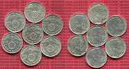 III. Reich 5 Reichsmark A B D E F G J Kursmünze mit Hoheitszeichen Hindenburg with Swastika
