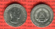 DDR 10 Mark Silbergedenkmünze Gedenkmünze 125. Todestag Karl Friedrich Schinkel
