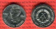 DDR 10 Mark Silbergedenkmünze 175. Geburtstag Heinrich Heine