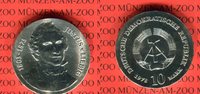 DDR 10 Mark Silbergedenkmünze Gedenkmünze 175. Geburtstag Justus von Liebig