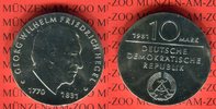 DDR 10 Mark Silbergedenkmünze Gedenkmünze 150. Todestag Georg W. F. Hegel