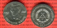 DDR 10 Mark Silbergedenkmünze Gedenkmünze 175. Geburtstag Heinrich Heine