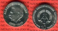 DDR 10 Mark Silbergedenkmünze Gedenkmünze 100. Geburtstag Albert Schweitzer