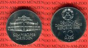 DDR 10 Mark Silbergedenkmünze Gedenkmünze Wiedereröffnung Semperoper Dresden