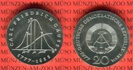 DDR 20 Mark Silbergedenkmünze Gedenkmünze 200. Geburtstag Carl Friedrich Gauß