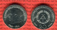 DDR 20 Mark Silbergedenkmünze Gedenkmünze 220. Geburtstag Johann Wolfgang von Goethe