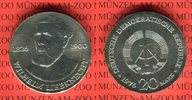DDR 20 Mark Silbergedenkmünze Gedenkmünze 150. Geburtstag Wilhelm Liebknecht