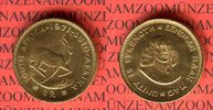 Südafrika, South Africa 1 Rand Goldmünze Springbock Gold Kursmünze 写真
