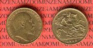 England Great Britain UK Half Sovereign Goldmünze Edward VII.