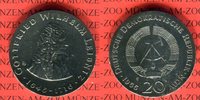DDR 20 Mark Silbergedenkmünze Gedenkmünze 250.Todestag Gottfried Wilhelm Leibniz