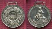 Königreich Preußen Medaille Tragbar Bronzemedaille Preußen 1844 Gewerbeausstellung Berlin, Eisenbahnmotiv -