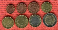 Vatikan Kursmünzensatz KMS 1 Cent bis 2 Euro, 8 Münzen - ohne Verpackung -