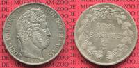 Frankreich 5 Francs Silber Kursmünze Paris Louis Philippe Bild