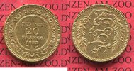 Frankreich Tunesien 20 Francs Goldmünze für Tunesien Tunesien Französische Herrschaft