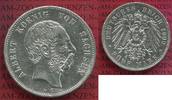 Sachsen, Saxony German Empire 5 Mark Silbermünze König Albert Kursmünze