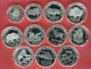 Cook-Inseln, Cook Islands 9 x 50 Dollar und 2 x 10 Dollar Set von 11 Silbermünzen - Gefährdete Tierwelt PP - Endangered Wildlife