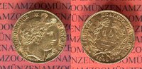 Frankreich 10 Francs Goldmünze Ceres Kopf