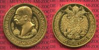 Kaiserreich Österreich Goldmedaille Franz Josef I. Auf seinen Tod 1830 - 1916 Viribus Unitis Gestempelt Nr. 009