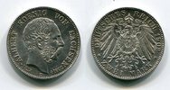 Sachsen, German Empire State of Saxonia 2 Mark Silbermünze Commemorative Coin Auf den Tod von König Albert, Death