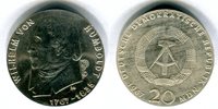 DDR 20 Mark Silbergedenkmünze Gedenkmünze 200. Geburtstag Wilhelm von Humboldt