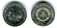DDR 10 Mark Silbergedenkmünze Gedenkmünze 200. Geburtstag Ludwig van Beethoven
