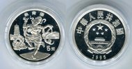China 5 Yuan Silbermünze Chinesische Tänze Foto