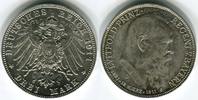 Deutsches Reich 3 Mark, Silbermünzen Luitpold Prinz Regent von Bayern (1821-1911)