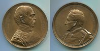 Preußen Deutsches Reich Bronzemedaille Bismarck Kanzler, Moltke Generalfeldmarschall H. Schwabe Mod. -