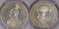 German East Africa DOA Deutsch Ostafrika 1/2 Rupie sehr selten in Polierter Platte rare in proof Unknown Mintage Pop 2 in PR 63 -