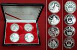 China 4 x 5 Yuan Silbermünzen 1990 Chinesische Persönlichkeiten Satz Silber Polierte Platte mit Lack