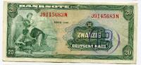 Bundesrepublik Deutschland Berlin 20 DM Deutsche Mark Währungsreform Currency Reform Kopfgeld B-Stempel -
