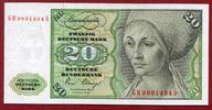 BRD,Deutsche Bundesbank 20 DM Deutsche Mark Elsbeth Tucher / Geige ohne Copyrightvermerk Selten -
