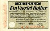 Wertbestaendiges Notgeld Ein Viertel Dollar Biebrich am Rhein Industriegemeinschaft -